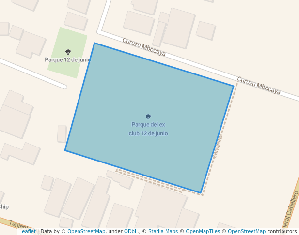 walking in Parque del ex club 12 de junio map in San Lorenzo