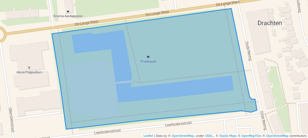 walking in Thalenpark map in Drachten