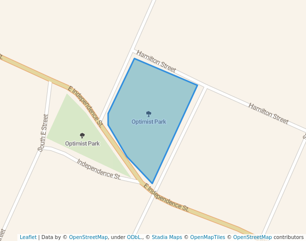 walking in Optimist Park map in Muskogee