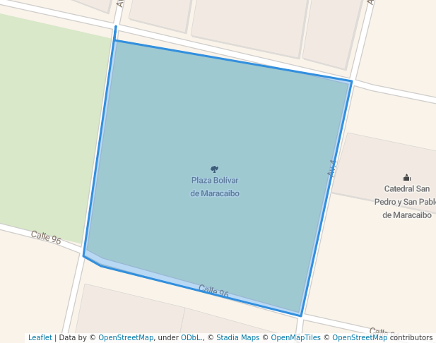 walking in Plaza Bolívar de Maracaibo map in Maracaibo