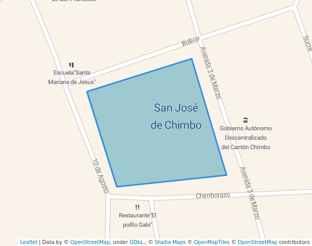 Image showcasing Parque Central de Chimbo in San José de Chimbo | Map and Routes