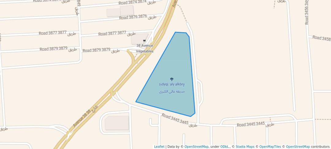 walking in حديقة عالي الكبرى map in A'ali