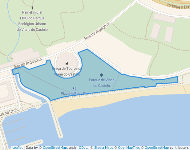 walking in Parque de Viana do Castelo map in Viana do Castelo