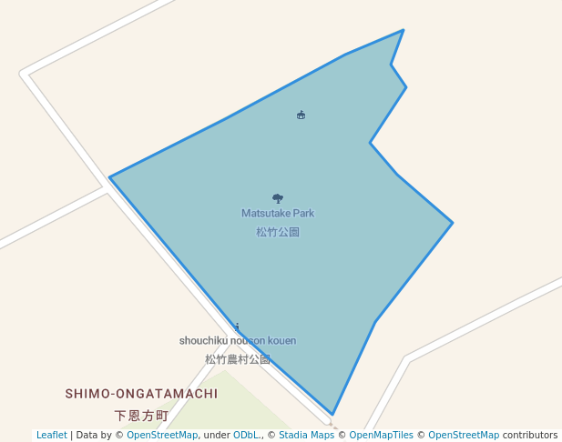 walking in Matsutake Park map in Hachioji