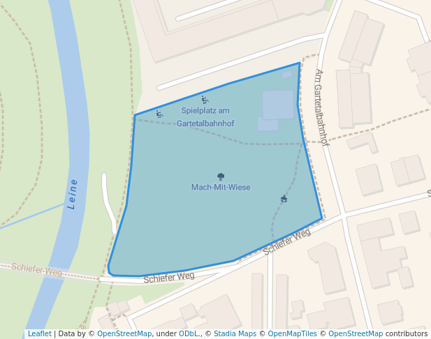 walking in Mach-Mit-Wiese map in Göttingen