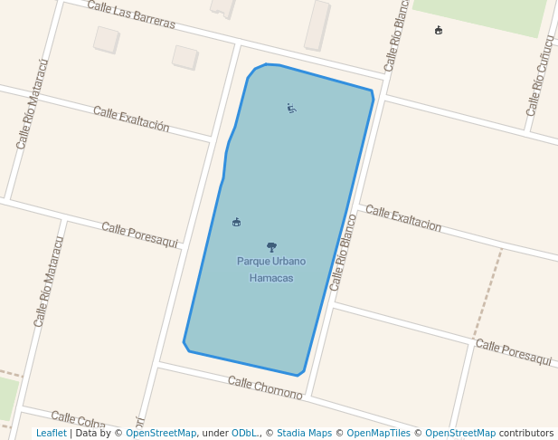 walking in Parque Urbano Hamacas map in Santa Cruz de la Sierra