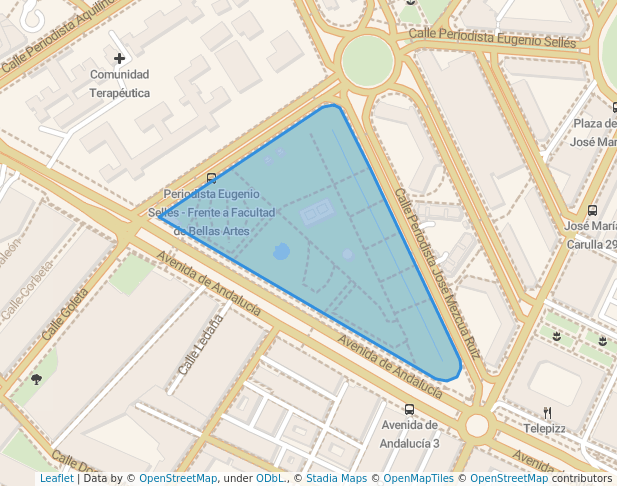 walking in Parque Almunia de Aynadamar map in Granada