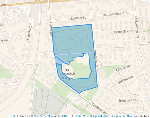 walking in Bürgerpark map in Sulingen