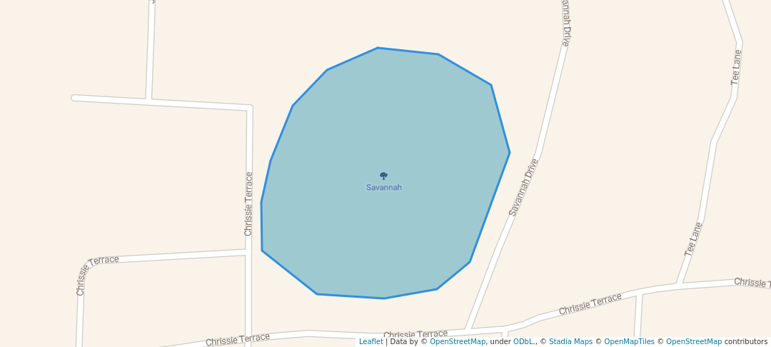 walking in Savannah map in Enterprise