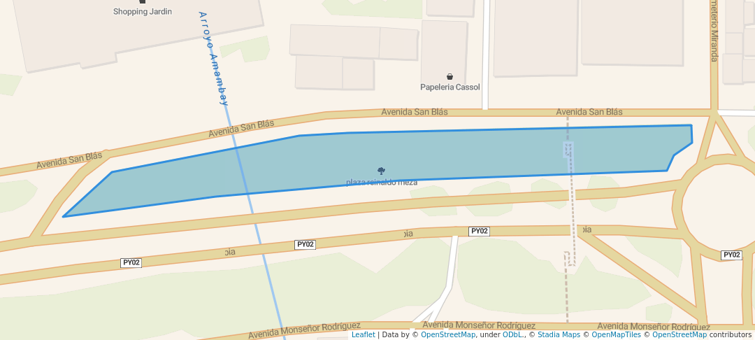 walking in plaza reinaldo meza map in Ciudad del Este