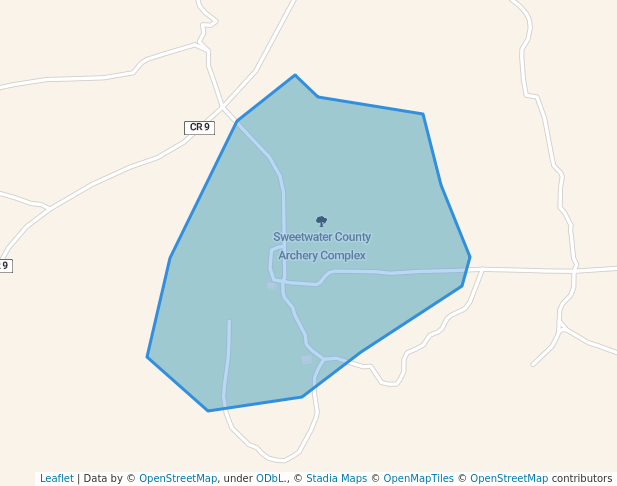 walking in Sweetwater County Archery Complex map in Rock Springs