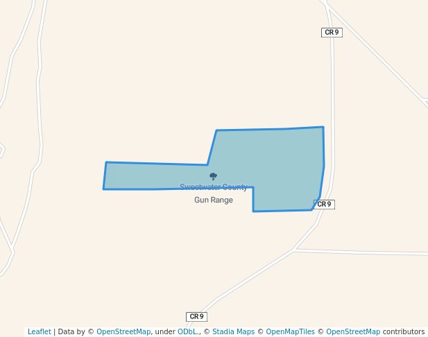 walking in Sweetwater County Gun Range map in Rock Springs