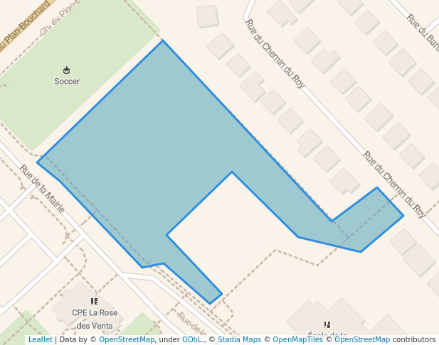 walking in Parc de la Seigneurie map in Blainville