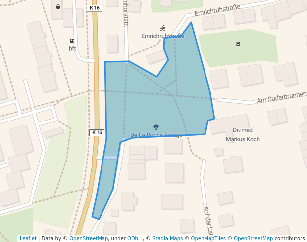 walking in De-La-Roche-Anlage map in Mainz