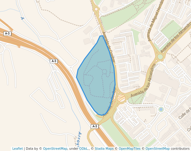 walking in Parque de Montarco map in Rivas-Vaciamadrid