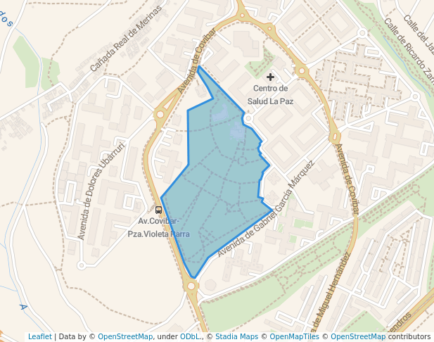 walking in Parque de Asturias map in Rivas-Vaciamadrid