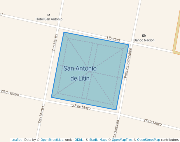 Plaza Municipal in San Antonio de Litin | Map and Routes