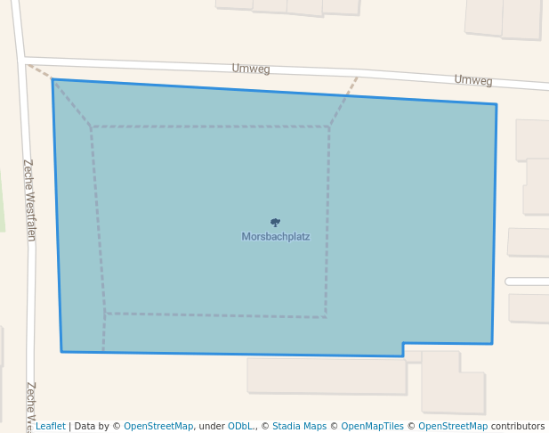 walking in Morsbachplatz map in Ahlen