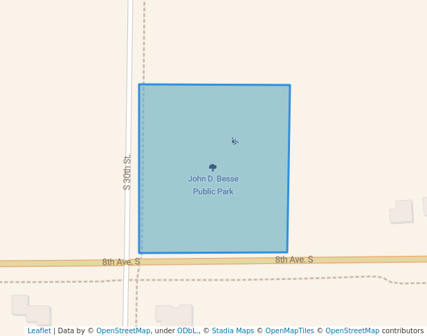 walking in John D. Besse Public Park map in Escanaba