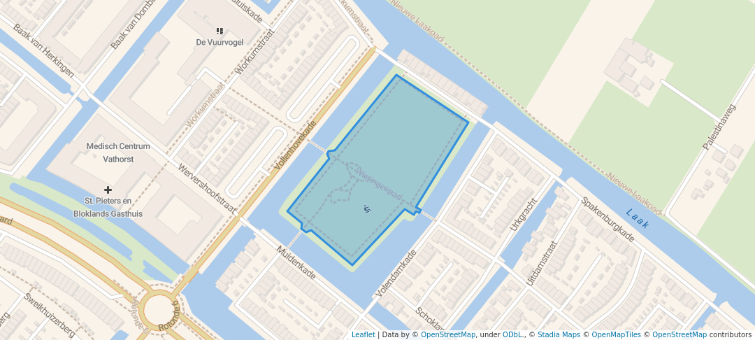 walking in Kaipark map in Amersfoort