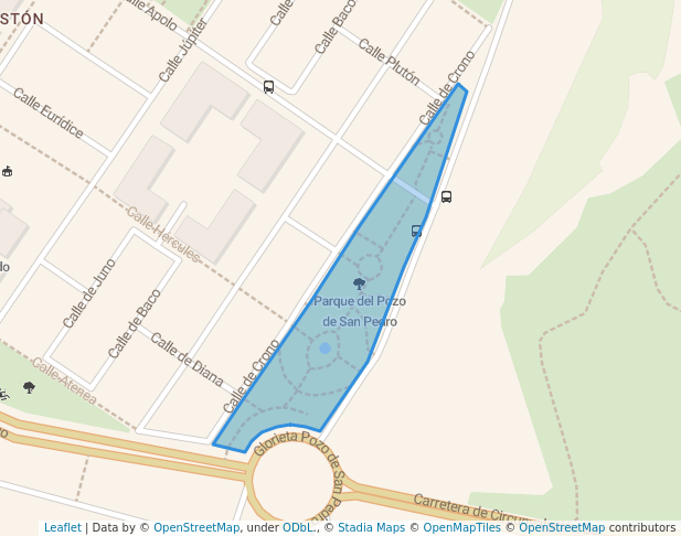 walking in Parque del Pozo de San Pedro map in Valdemoro