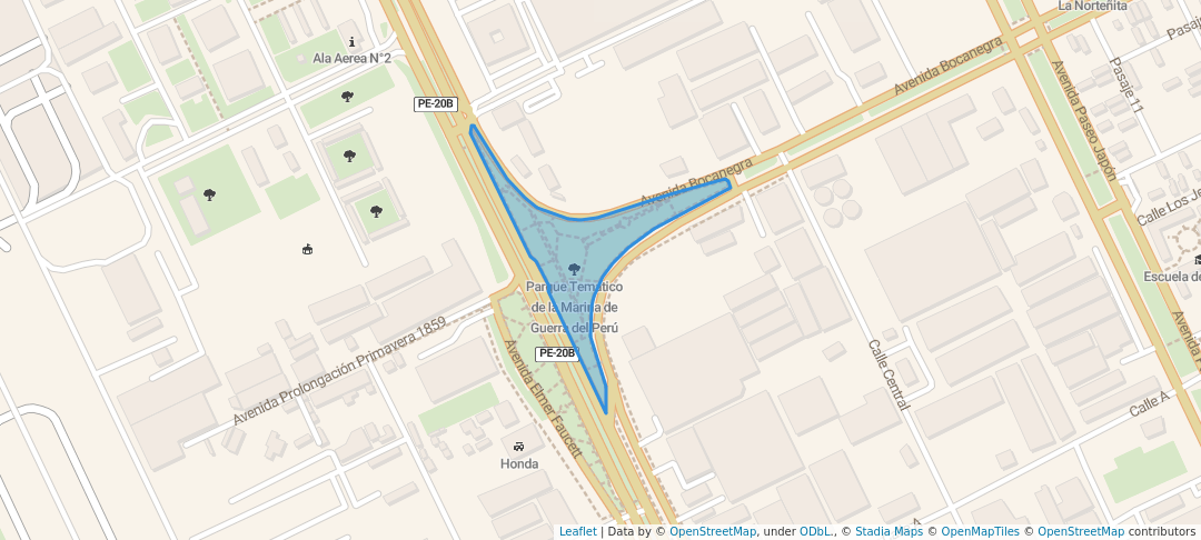 walking in Parque Tematico de la Marina de Guerra del Perú map in Callao