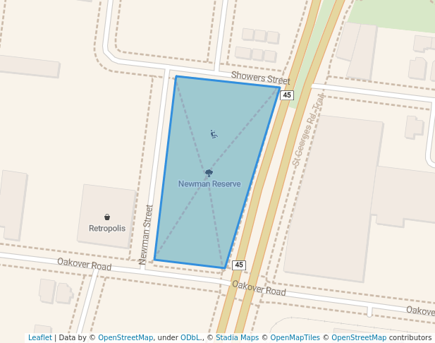 Newman Reserve in Preston | Map and Routes