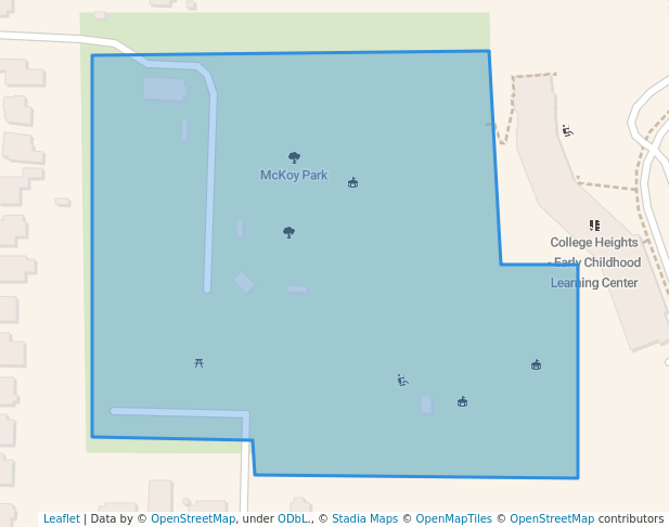 walking in McKoy Park map in Decatur