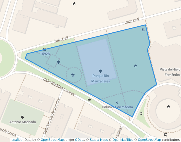walking in Parque Río Manzanares map in Valdemoro