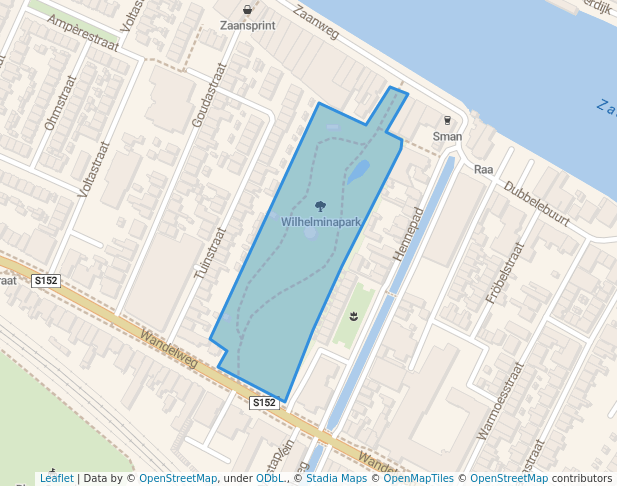 walking in Wilhelminapark map in Wormerveer