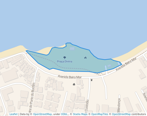 walking in Praça Divina map in Salvador