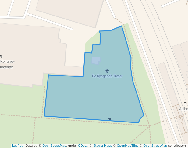 walking in Park of Music map in Aalborg