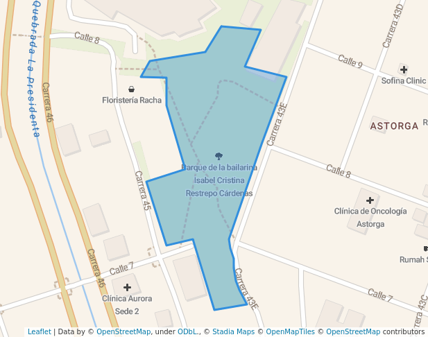 Parque de la bailarina Isabel Cristina Restrepo Cárdenas