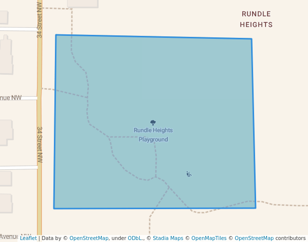 Rundle Heights Playground in Edmonton | Map and Routes
