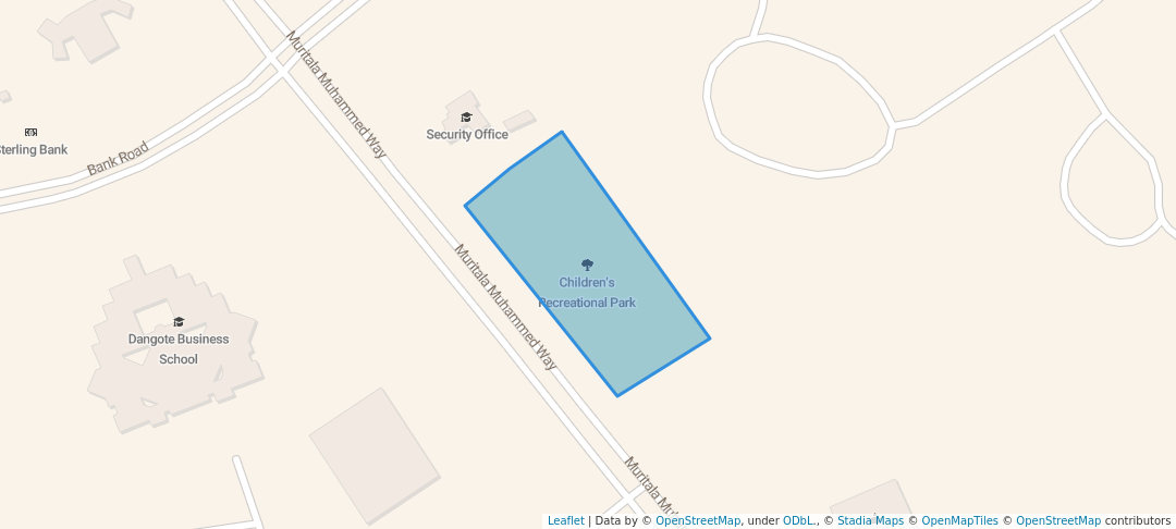 walking in Children's Recreational Park map in Kano