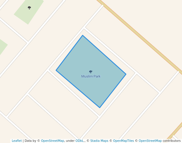 walking in Muslim Park map in Faisalabad