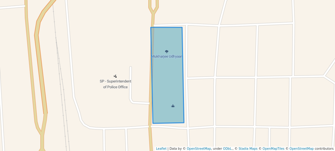 walking in Mukharjee Udhyaan map in Bhilwara