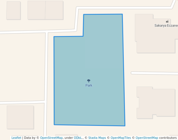 walking in Park map in Konya