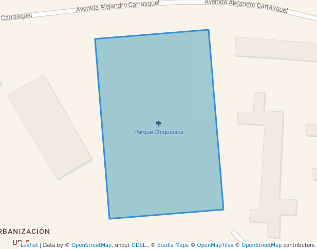 walking in Parque Chiquisaca map in Caracas