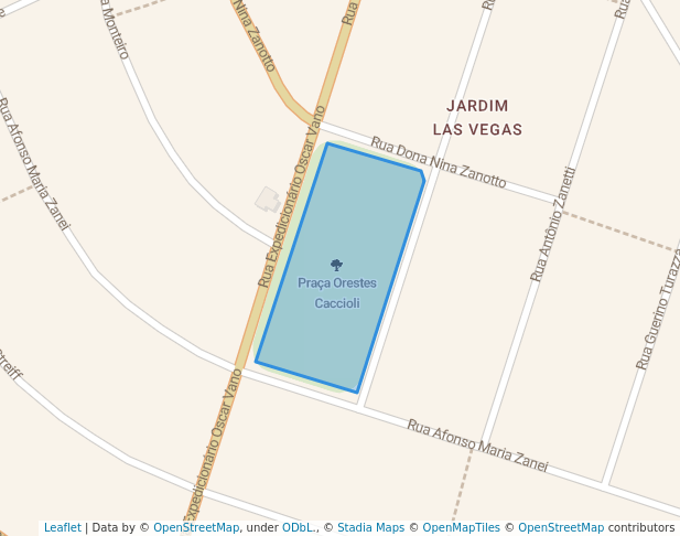 walking in Praça Orestes Caccioli map in Santo André