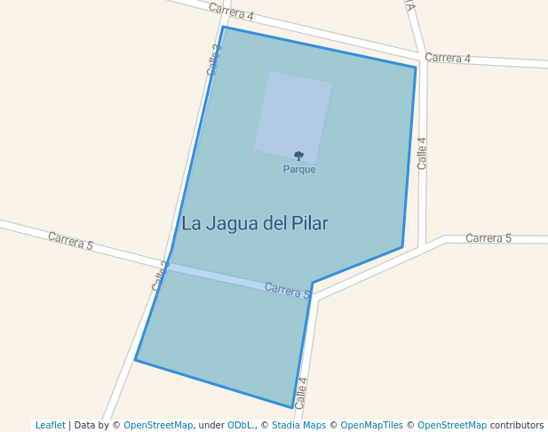 walking in Parque map in La Jagua Del Pilar