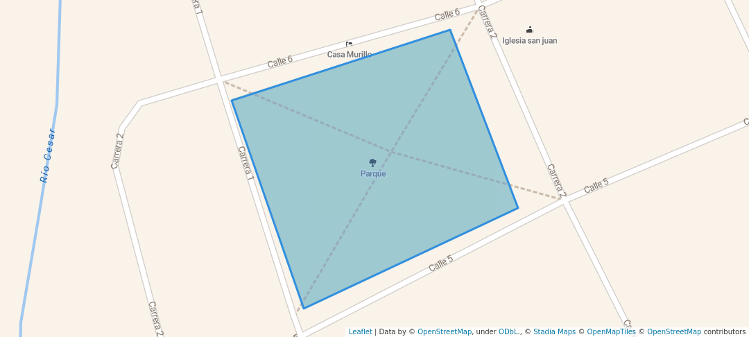 walking in Parque map in San Juan Del Cesar