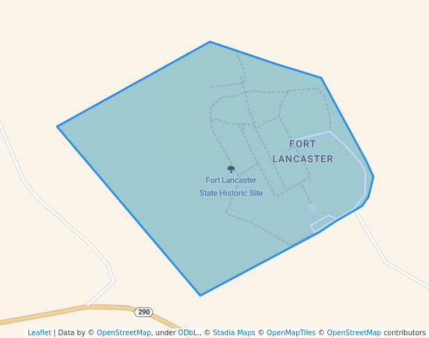 walking in Fort Lancaster State Historic Site map in Sheffield