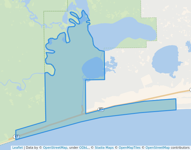 walking in Sea Rim State Park map in Port Arthur