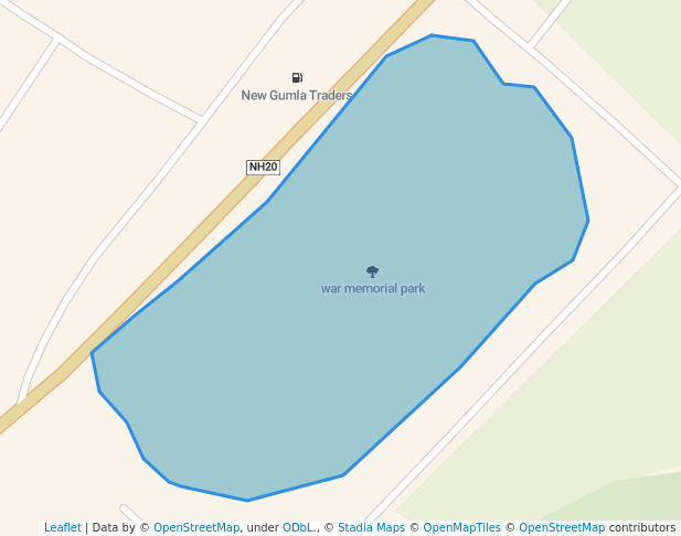 walking in war memorial park map in Ranchi