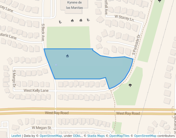 walking in Campbell Park map in Tempe