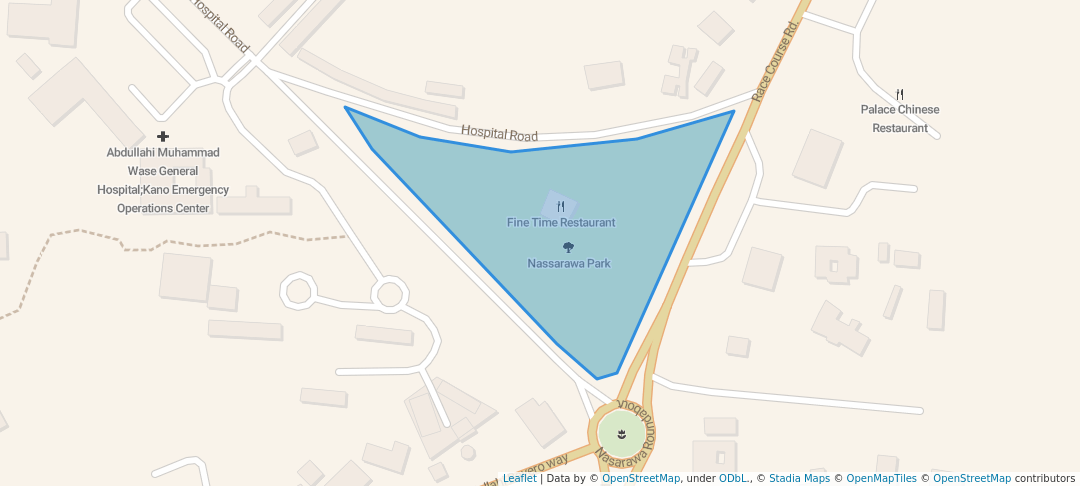 walking in Nassarawa Park map in Kano