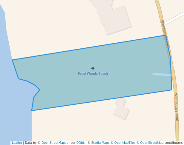 walking in Frost Woods Beach map in Monona