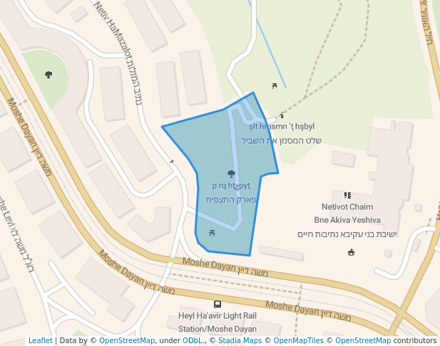 walking in פארק התצפית map in Jerusalem