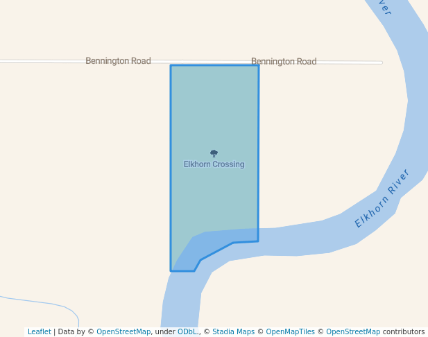 walking in Elkhorn Crossing map in Valley